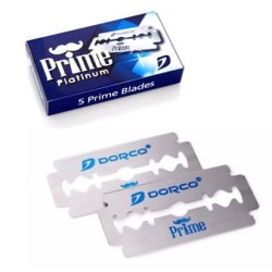 Dorco DE rakblad 10-pack, dubbelrakblad för säkerhetsrakhyvel