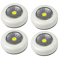 4-pack Batteridriven vit belysning LED downlight, spotlight Vit