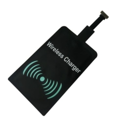 Qi Adapter - Trådlös Mottagare för Laddning till Micro-USB - Sva Svart