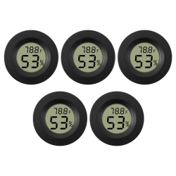 5-pack Hygrometer Termometer Digital LCD-monitor Luftfuktighetsmätare För luftfuktare Avfuktare