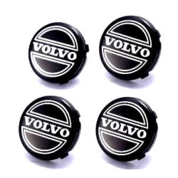 Svart Volvo Car Wheel Center Caps Cover 65mm 4 Styck För C70, S60, V60, V70