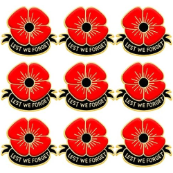 2st 5st 9st så att vi inte glömmer röda blomslagsnålar Brosch Remembrance Day Present Veterans Day Remembrance Day Memorial Day Smycken Tillbehör