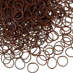 1000 st minigummiband Mjuka elastiska band för barnhårflätor Hår (mörkbrunt)
