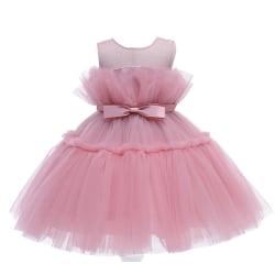 Barnklänning Paljetter Klänningar Baby Girl Princess Dress Bowknot 120cm