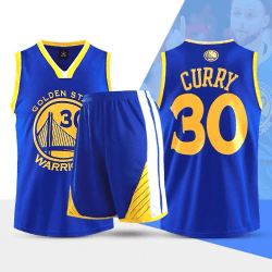 Nba Golden State Warriors nr 30 Stephen Curry Jersey Blå L