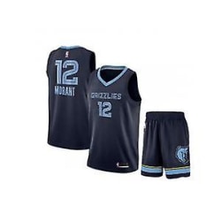 NBA Grizzlies Morant nr 12 svart och blå kostym S