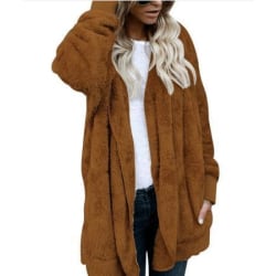 Lux Fluffy Cardigan Brown S