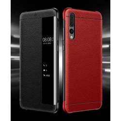 Huawei P30 Smart Case - aitoa nahkaa röd
