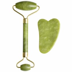 Gua Sha massage kit stor effektiv - Grön