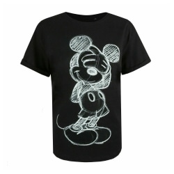 Disney Dam/Dam Blyg Musse Pigg T-shirt  vart/Vit Black/White S