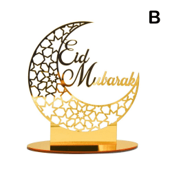 Eid Mubarak Ornament Ramadan Decoration for Home 2023 Islam Musl goldB B