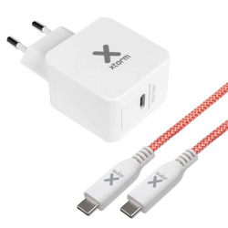 18W USB-C Power Delivery Väggladdare och USB Typ C PD-kabel Xtorm White
