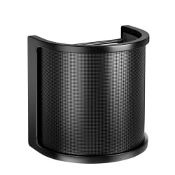 Mic Pop Filter 3-lagers kompakt U-form Mikrofon Pop Shield Vindruta för inspelning Tala Sång
