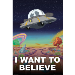 Rick and Morty - I Want To Believe multifärg