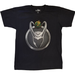 Marvel Comics Unisex T-paita: Loki Symbol (suuri) Multicolor L