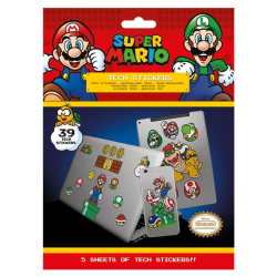 Tech stickers - Super Mario (Mushroom Kingdom) multifärg