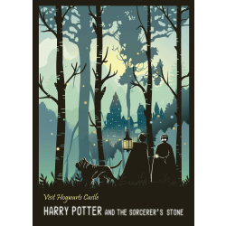 A3-print - Harry Potter - Besøg Hogwarts Slot Multicolor