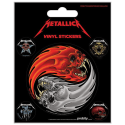 Vinyl Sticker Pack - Klistermärken - Metallica (Yin & Yang Skull multifärg