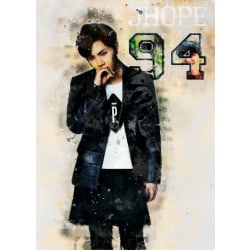 A3 Print - K Pop - J Hope multifärg