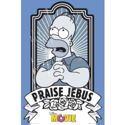 The Simpsons - Praise Jebus multifärg