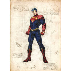 A3 Print - Superman multifärg