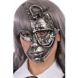 Ansiktsmask - Steampunk silver mask multifärg