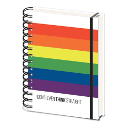 Anteckningsbok - LGBT (I DON’T EVEN THINK STRAIGHT) Multicolor