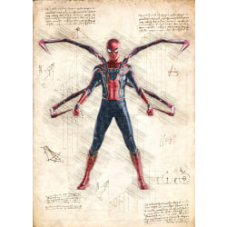 A3 Print - Spiderman multifärg