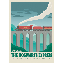 A3-print - Harry Potter - Alt sammen ombord på Hogwarts Express Multicolor