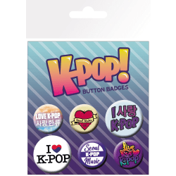 Knappsats - Badge Pack - K-POP  Mix multifärg