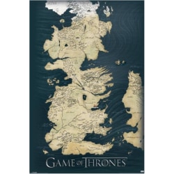 Game of Thrones - Kort over Westeros og Essos Multicolor