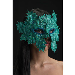 Ansiktsmask - Mask with glitter aquamarine leaves multifärg