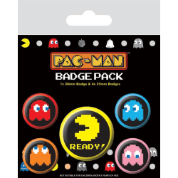 Knappsats - Badge Pack -  Pac-Man (Pixel) multifärg