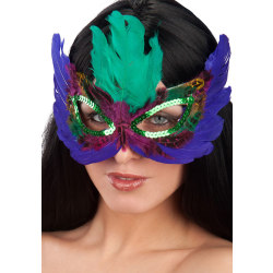 Ansiktsmask - Multicolor Feathers Eyemask multifärg