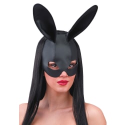 Ansiktsmask - Fake leather black rabbit mask multifärg