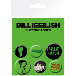 Knappsats - Badge Pack - Billie Eilish  Mix (Bravado) multifärg