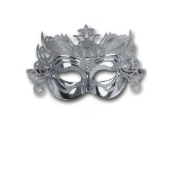 Ansiktsmask - Silver Metallic Hard Pvc Mask multifärg