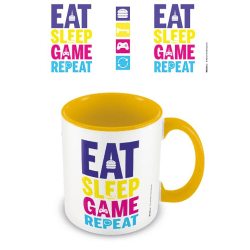 Eat, Sleep, Game, Repeat (Gaming) Yellow - Mugg multifärg