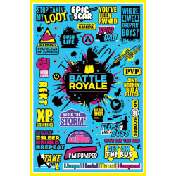 Battle Royale Fortnite - Infographic multifärg