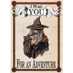 A3 Print - Lord of the rings - Gandalf - I Want You multifärg