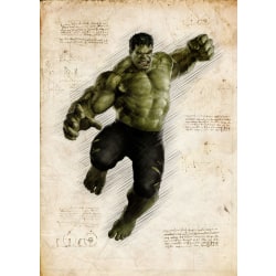 A3 Print - Hulk multifärg