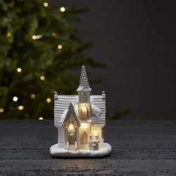 Julby liten kyrka batteridriven vit