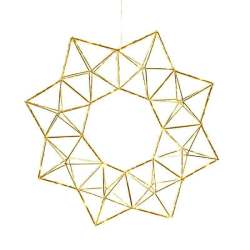 Edge metallkrans 30 LED mässing