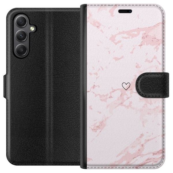 Tegnebogsetui til Samsung Galaxy S23 FE med Rosa Hjerte motiv