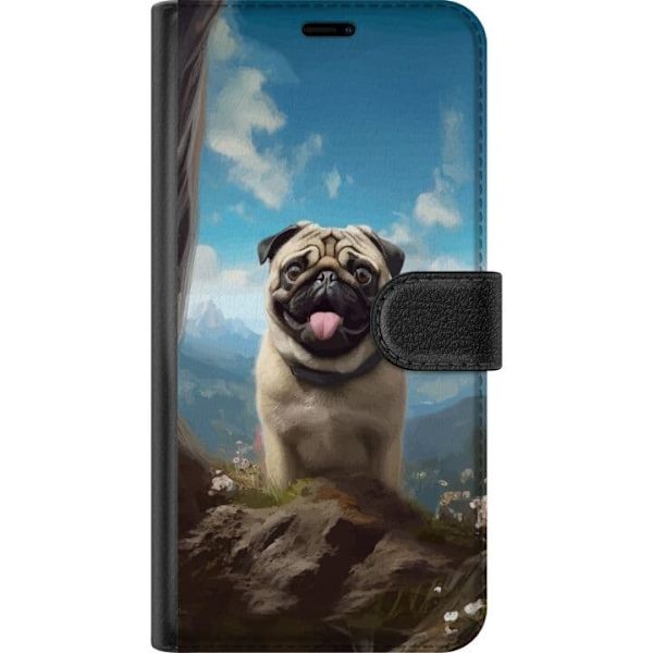 Plånboksfodral till Apple iPhone 14 Plus med Glad Hund motiv
