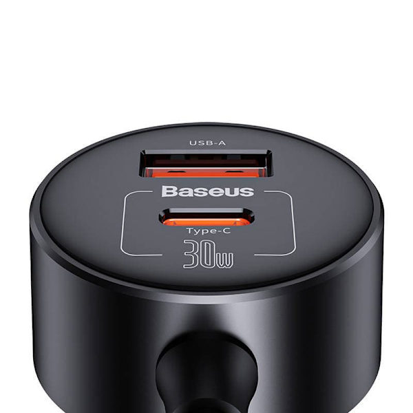 Baseus High Efficiency 1for2 Car Charger 30W