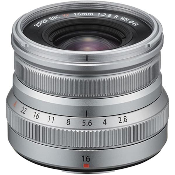 Fujifilm Fujinon XF 16mm f/2.8 R WR lens, silver