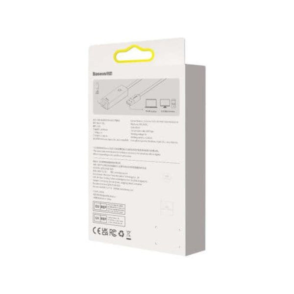 ADAPTOR RETEA Baseus Lite, USB 2.0 to RJ-45 Gigabit LAN Adapter, metalic, LED, gri "WKQX000113" (timbru verde 0.18 lei)  - 6932172606077