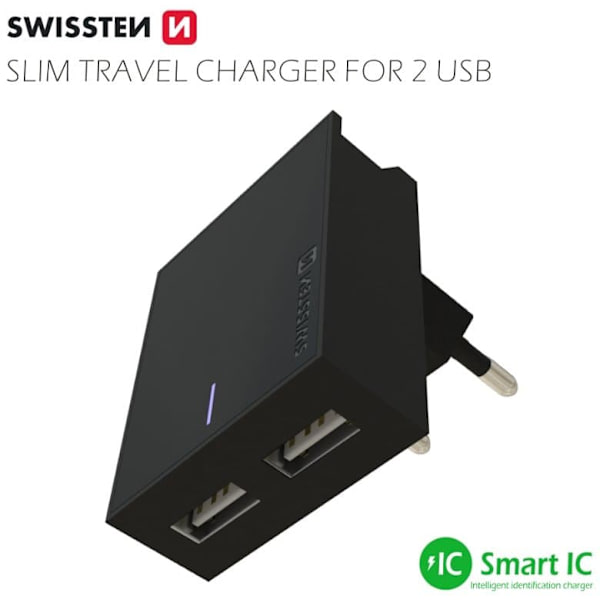 Swissten Premium Travel Charger USB 3A / 15W With Micro USB Cable 1.2m