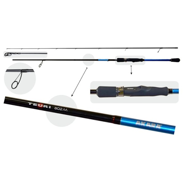 Universalus Spiningas AKARA Teuri MS TX-30 2-ų dalių, Ilgis 2.44 m, Testas 8-24,5 g